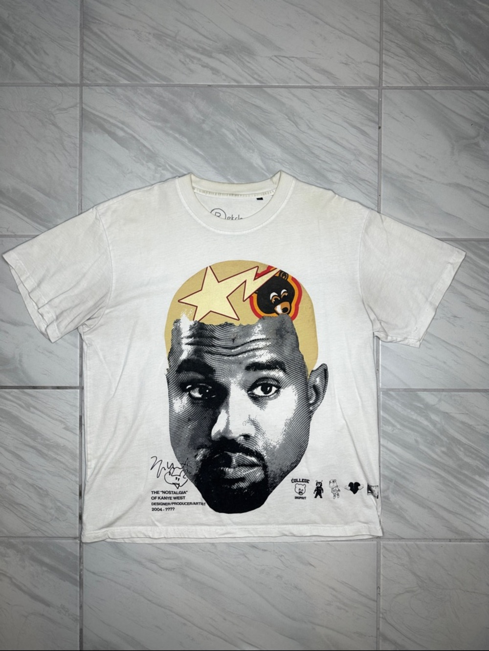 Kanye west White Graphic Short-Sleeve Crewneck T-Shirt